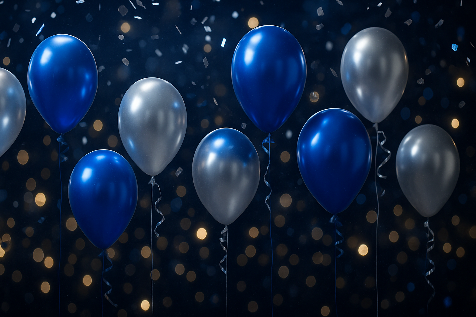 Confetti over a celebration
